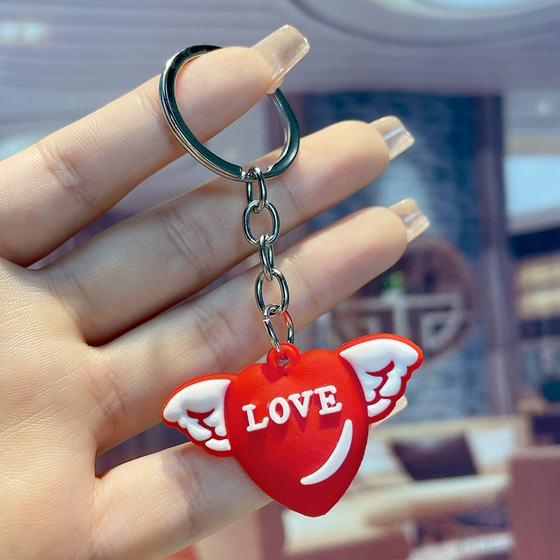 Wholesale PVC LOVE Heart Keychain